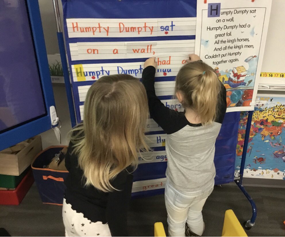 LVPreKMonsters's tweet photo. Teamwork to put Humpty Dumpty back together again at our Chart Center!  Great letter &amp; word exploration Lakeview PK’s❣️⁦@LakeviewBobcats⁩, ⁦@NorthwestISD⁩ #PKRocks https://t.co/hA3m7nbqQF