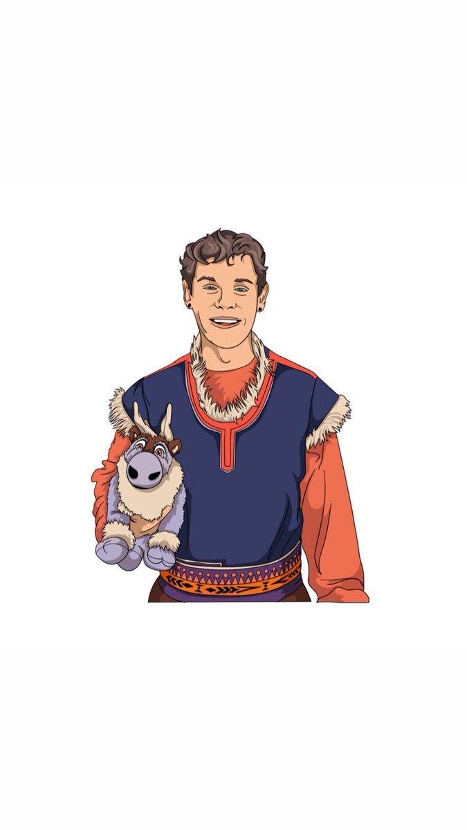 toskidesigns's tweet photo. Everyone knows Kristoff and Sven are the best. Here’s @PatrickADougall dressed as Kristoff holding a Sven plushy 💙🧡❄️❄️ #disney #frozen #frozen2 #movie #lgbt #artistsoninstagram #drawing #jonathangroff https://t.co/C2b6RmwBqs