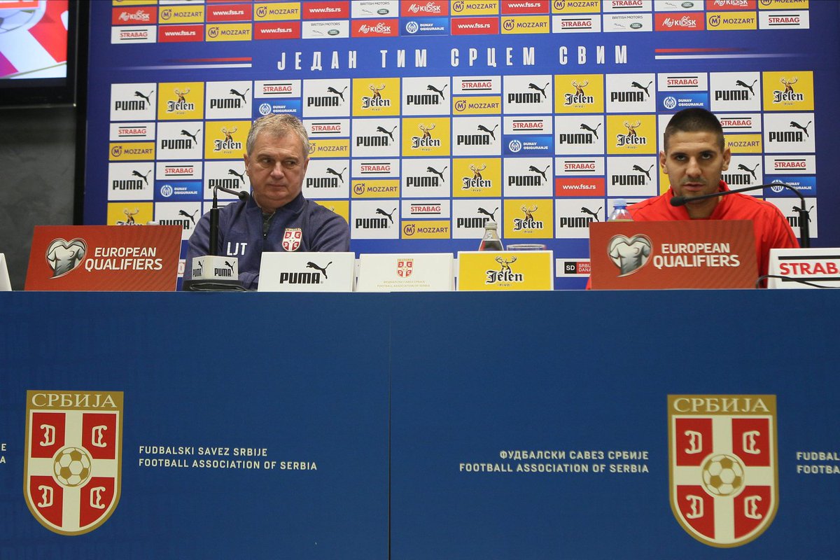FSSrbije's tweet photo. 🎙️ | 🇷🇸🆚🇱🇺 #SRBLUX
Тумбаковић и Митровић пред Луксембург.
👉 https://t.co/dnOr75NvX2
#SecemSvim #Orlovi #Srbija #FSS https://t.co/f4JTRQgdeP