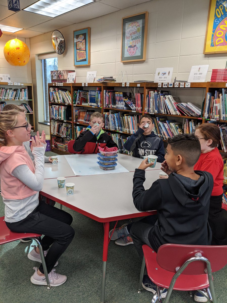 wbselibrarian's tweet photo. Embarking on our Picture Perfect Stem adventure with some blind taste test in 5th grade. Thanks to @IndianValley_EF for always supporting the #STEM #SASD_westbroad https://t.co/cu2kpMJU11