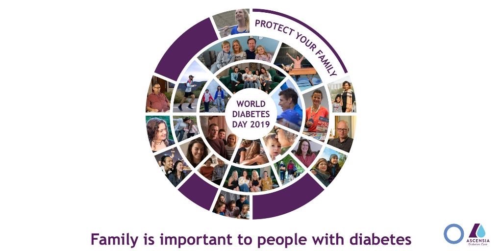 AscensiaGlobal's tweet photo. World Diabetes Day 2019 has begun! At Ascensia, we know family is so important to people with #diabetes. Today we are sharing the inspirational stories of 24 families from across the world. Follow on this channel or view our full campaign at https://t.co/KuRlNeBprU #WDD2019 https://t.co/hCT50yJPYM
