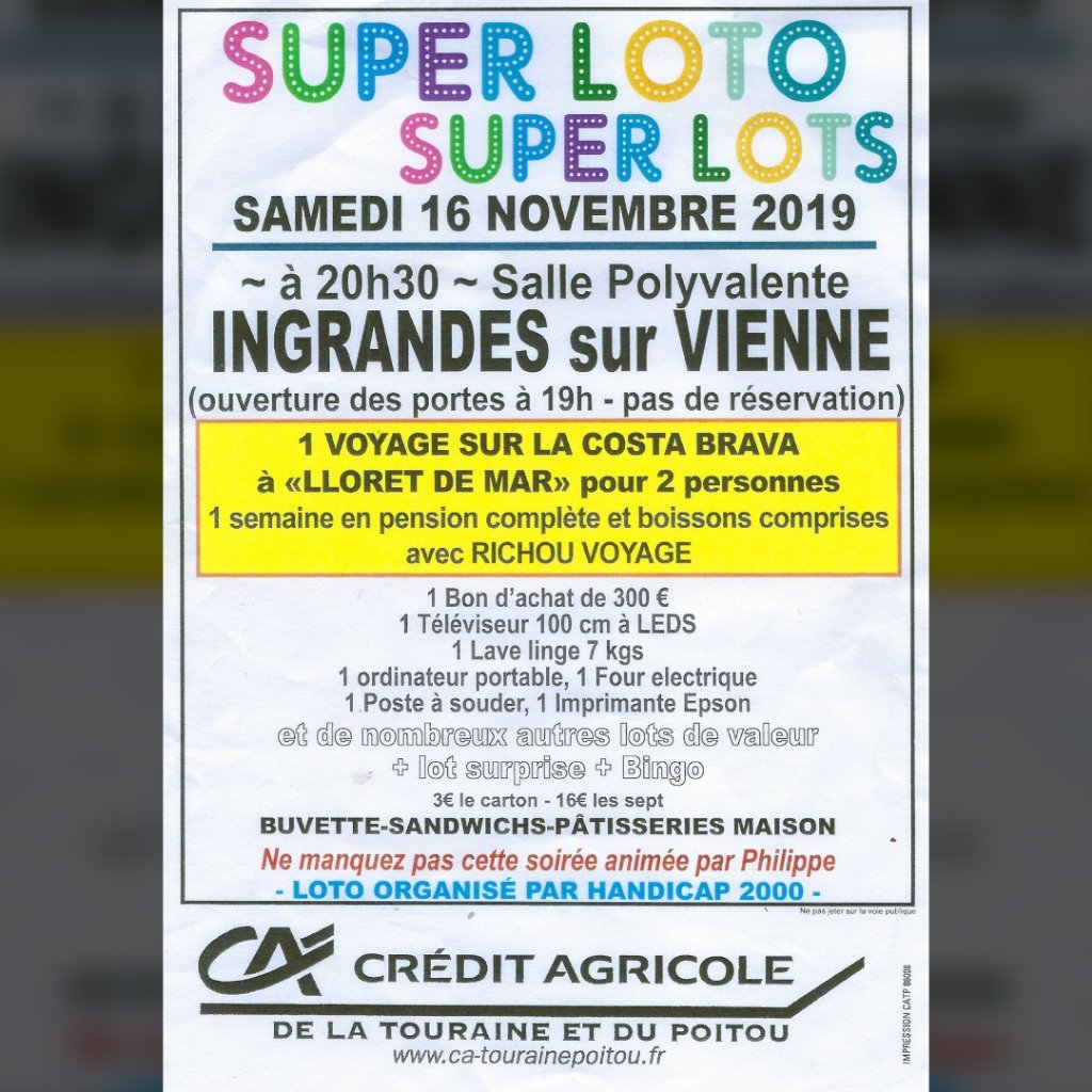 DarkSmileFans's tweet photo. À tous ceux qui sont dans le coin d'Ingrandes sur Vienne Vous pourrez passer un super moment de convivialité avec de beaux cadeaux à la clé en plus tout est au bénéfice de l'association #Handicap2000 En plus @PhilippeCROIZON sera à l'animation de quoi passer une superbe soirée 😉 https://t.co/XEv7toNtDN