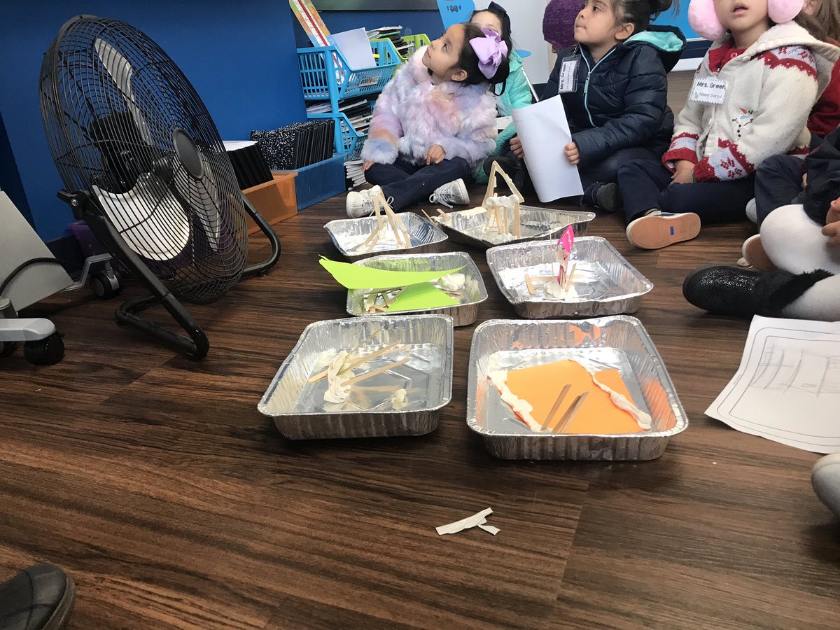 AndreaPitts86's tweet photo. Learning about severe weather through STEAM Integration. Our kindergarten students designed homes to withstand a simulated hurricane! #futureengineers #YWLAP @YoungPrimary #YWPN @ywprep #fearlessgirls https://t.co/o8TtmZ6ZO2