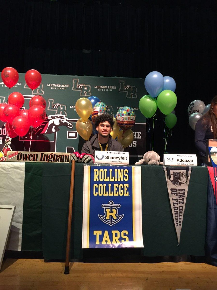 CoachJSchiller's tweet photo. Congrats Christian Shaneyfelt on signing with Rollins

Great school in a great conference!

So proud of you!

Awesome signing day ceremony @RanchLakewood 

@Official_CShan @rollinscollege @kevinhogan14 @RollinsMBB https://t.co/V55ErjdDDX
