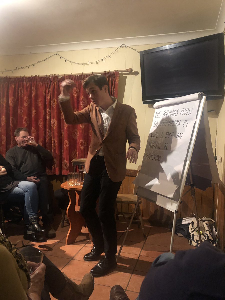 Andrew James Brown in full flow in his Moon Under Water one-man show at Eli’s tonight. Funny, observant and an ideal pub show. Highly recommended! <a href="/AndrewJ_Brown/">Andrew James Brown</a>