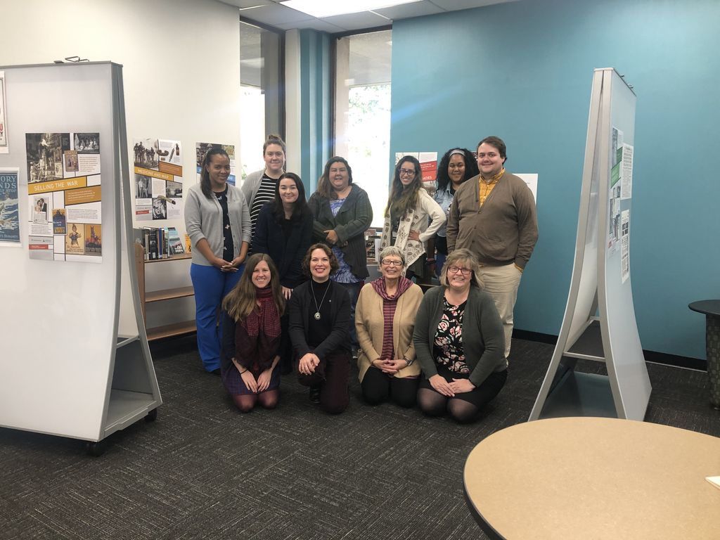 AUG_Libraries's tweet photo. On this #WorldKindnessDay, #ReeseLibrary personnel wear their cardigans to represent the kindness of Mr. Rogers. Mr. Rogers, like each of our libraries’ personnel, demonstrates @AUG_University’s values of Compassion, Collegiality, Inclusivity, Excellence, Leadership, &amp; Integrity https://t.co/yjtfqk5NLZ