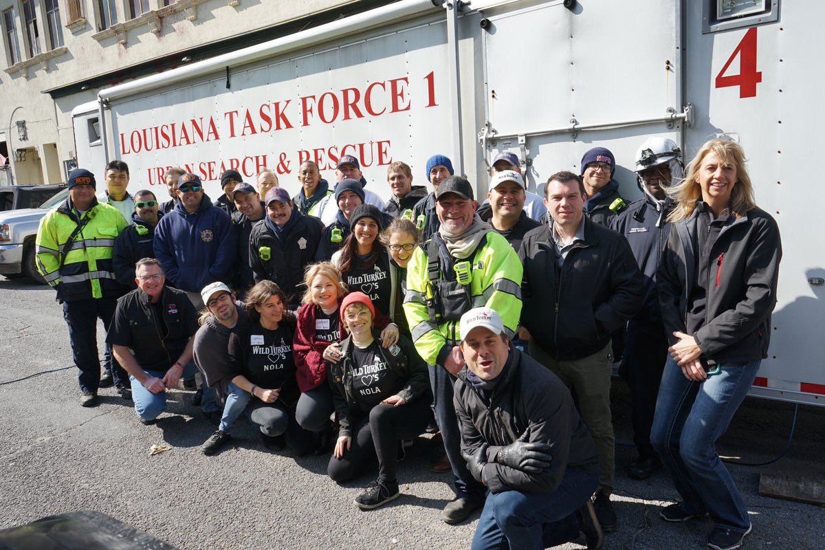 WildTurkey's tweet photo. We brought #WildTurkeyWithThanks to NOLA this week, celebrating first responders with our partner @OpBBQRelief. Donate or learn more: https://t.co/JnpbzOmthv https://t.co/cJWfKtbRaO