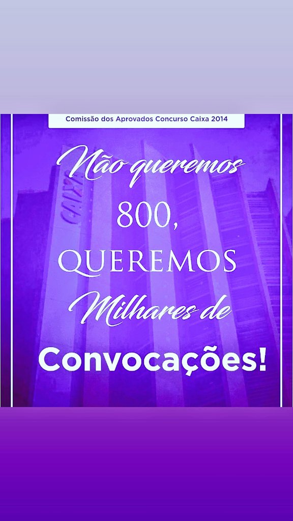 AprovadosPetro's tweet photo. 5 anos sem contratar com im cadastro de reserva imenso e a Caixa insiste em precarizar a mão de obra.

Mais convocações da ampla concorrência! 800 é pouco!!!

#ConvocaCaixa @caixa @paulouebel @jairbolsonaro  @MPTDFTO @MinEconomia  @fenaefederacao  @BlogDoPim @DepSanderson https://t.co/U2QdHfXaX7