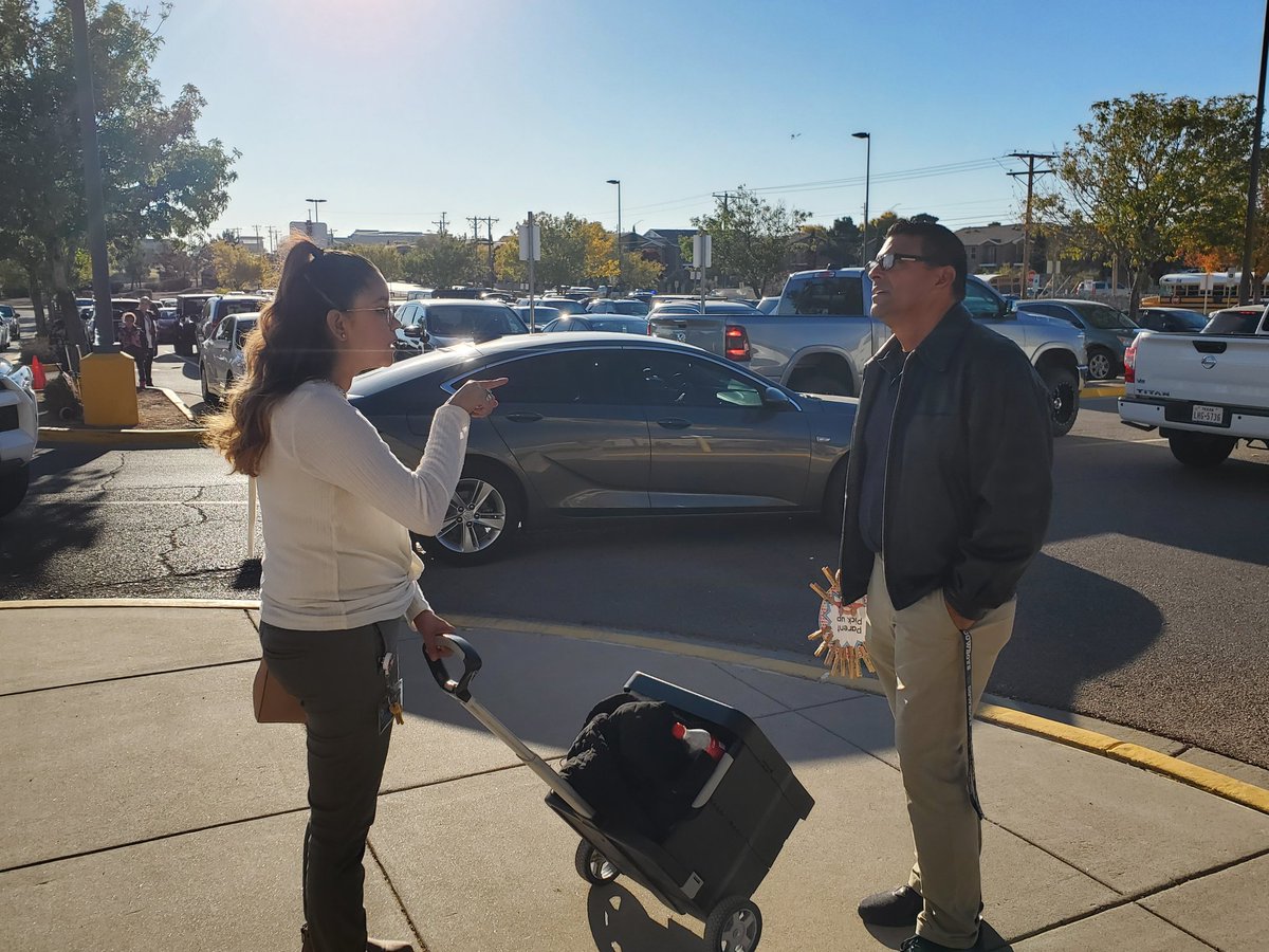 JPacheco_CI's tweet photo. Our students may have gone home, but the learning doesn't stop. Our teachers spend time talking about how to teach math concepts--even in the parking lot. 🌟 #LCESWhateverItTakes #TeamSISD @MFerna_LCES https://t.co/nnoYgY2Yfh