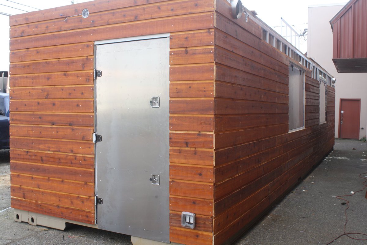 ItIsAGrapeLife's tweet photo. The #Cypressmountain #containerkitchen is almost ready to head out. Few final touches on the interior and cedar siding on the exterior and shes ready to go. All equipment being installed up the mountain and ready for this Winters Ski Season. glen@foodtruckkings.com for info #YVR https://t.co/PcgF6JHE3d