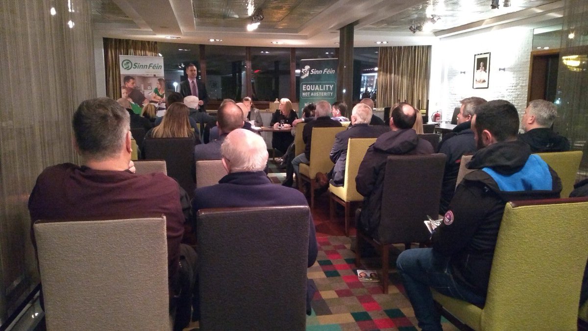PearseDoherty's tweet photo. Thanks to our by election candidate Cllr Ann Graves and @loreillysf for hosting tonight’s “End the Insurance RIP Off” meeting in Swords and to all those who attended. Let get this done #EndTheInsuranceRipOff https://t.co/75GywI8TEP