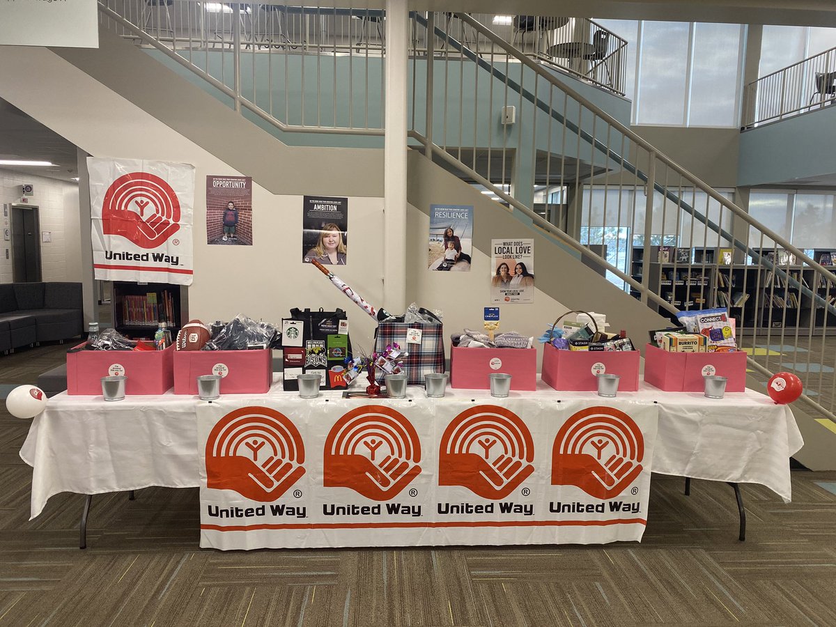 jules__ann's tweet photo. We are all set and ready for our @RBE_UnitedWay @UnitedWayRegina Box Raffle!! Thanks to all the @WascanaPlains teachers for your awesome donations!  Come visit us at the United Way table during our conferences on Friday. We’ll be waiting with tickets and a smile! @KPechey https://t.co/aVqJvBX9hb