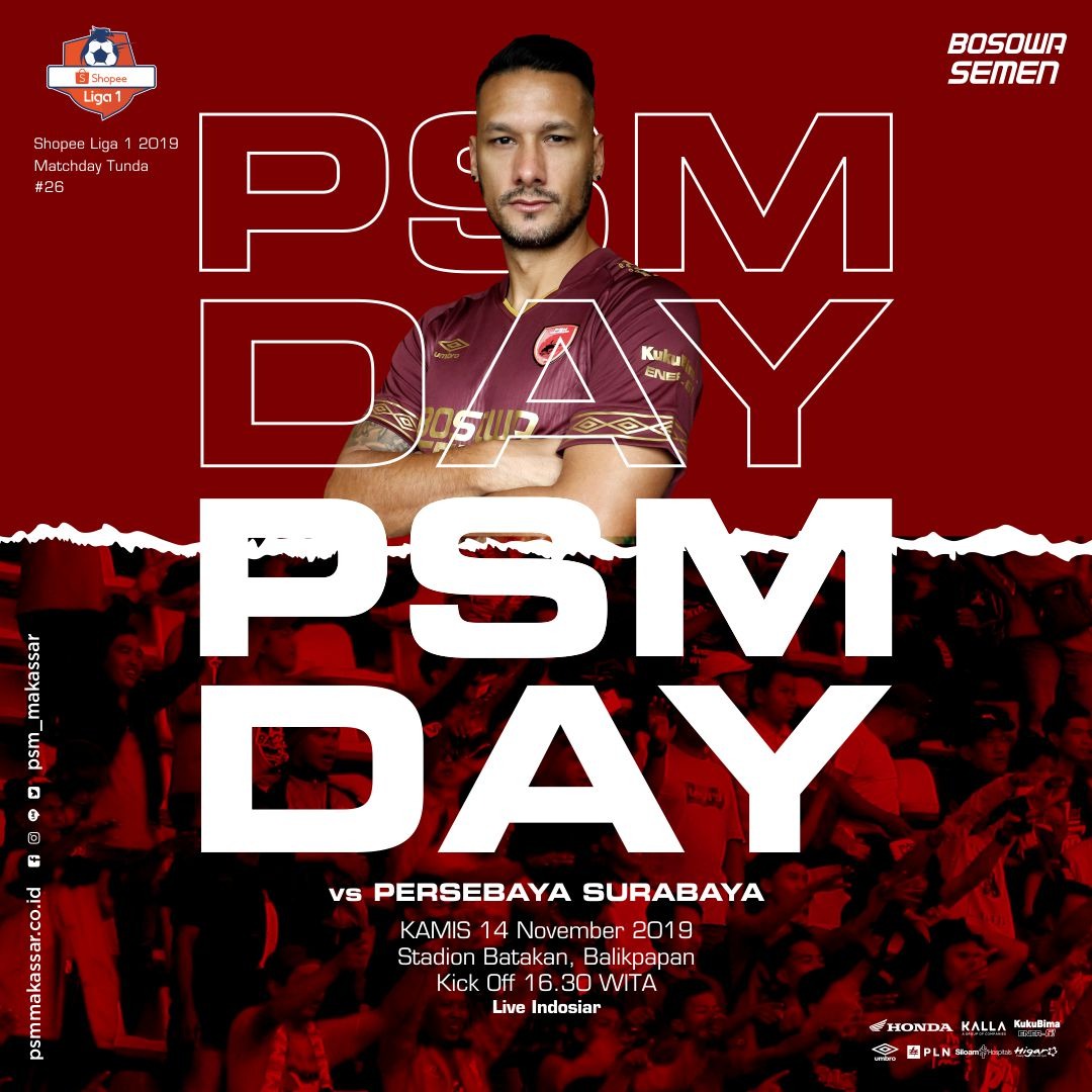 PSM_Makassar's tweet photo. #PSMday
Sore ini, Bajul Ijo akan menjamu Juku Eja di Stadion Batakan
#PSMarise #EwakoPSM #ShopeeLiga12019 #ShopeeID #PSBYvPSM https://t.co/azq0dwY4lU