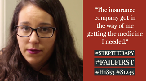 CSROAdvocacy's tweet photo. “The insurance company got in the way of me getting the medicine I needed.” Listen to why Sammantha Dorazio is urging lawmakers to pass #H1853 #S1235 to reform step therapy #MAPoli
https://t.co/Rgcy9uTeIE https://t.co/NbQ2M43bP6