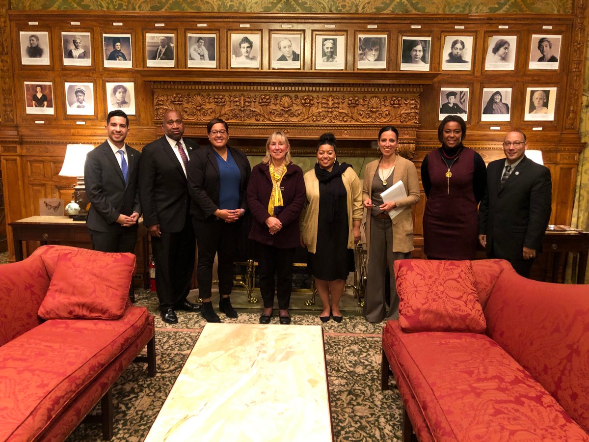 MABLLC's tweet photo. Thank you @MA_Senate President @KarenSpilka for welcoming yesterday's conversation with the #MBLLC. We look forward to fostering this relationship to address #Black and #Latinx issue collaboratively. #MApoli https://t.co/u5LuLGzoJu