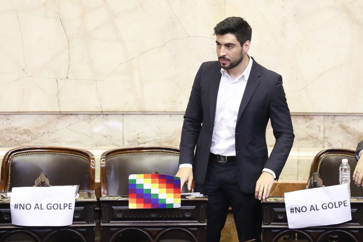 Facundo_Moyano's tweet photo. En @DiputadosAR repudiamos el golpe de Estado en Bolivia.

El Nunca Más tiene que llegar a todos los países de América Latina. https://t.co/mxVd9lHACy