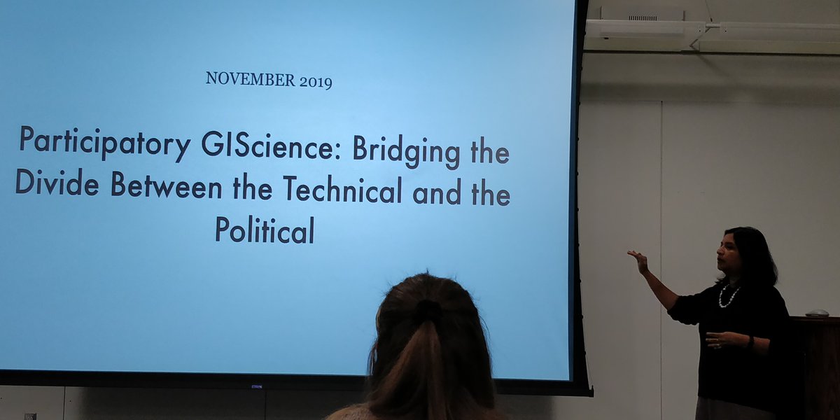 TemplePlanning's tweet photo. Welcome to @proflaxmi Laxmi Ramasubramian, our guest lecturer for #GISDay. @Tyler @TempleUniv https://t.co/TojesOjOYQ