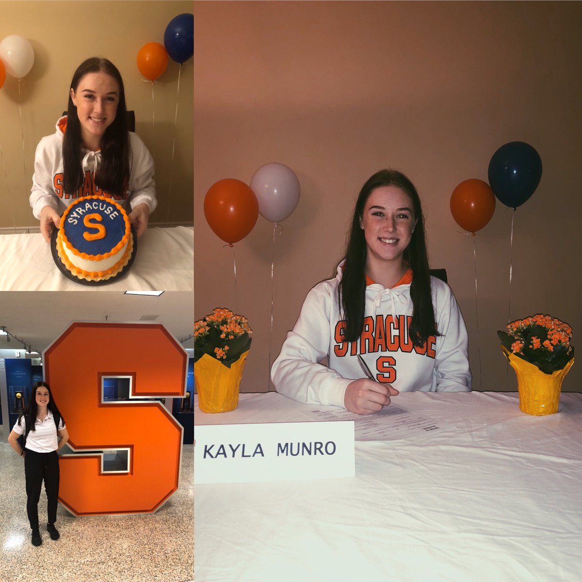 So proud of you <a href="/goalie_kayla/">Kayla Munro</a> signing your National Letter of Intent today with <a href="/CuseIce/">Syracuse Ice Hockey</a> <a href="/Cuse/">Syracuse Athletics</a> #NCAA