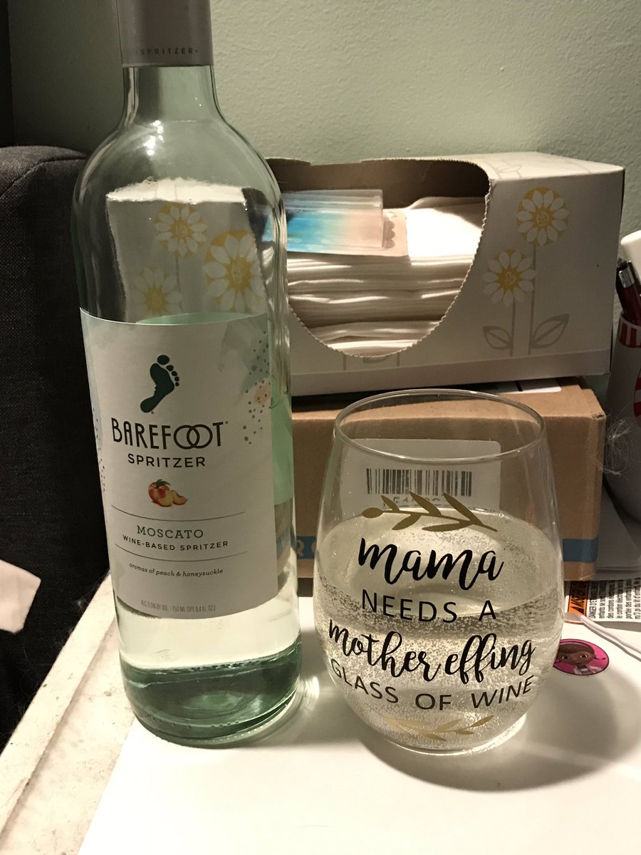 KylaMissa's tweet photo. This is the ‘my child isn’t home tonight” starter pack. Mommy needs to do some writing! Leave me and my cheap wine in peace https://t.co/Fb7vJj3AOa