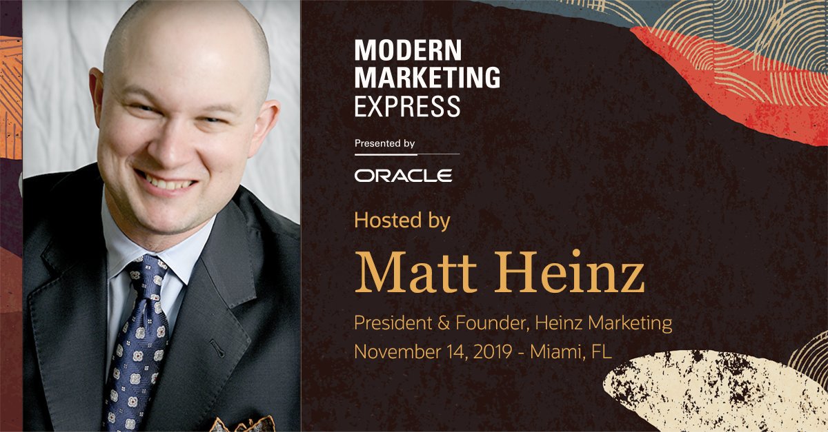 pathfactory's tweet photo. Tomorrow we'll be in Miami at @OracleMktgCloud's Modern Marketing Express, hosted by Matt Heinz of @HeinzMarketing! We're looking forward to discussing B2B marketing best practices! #OracleMME https://t.co/a8GN2eFzKu https://t.co/bz8w3ON5fe