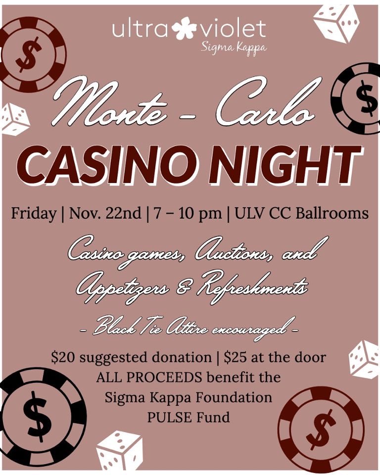 Theta Beta’s Casino Night is right around the corner!!

Get your tickets at a discounted price while you can!

•••
F L A S H  S A L E:
ONLY $15— this Friday between 5-10 p.m.

Visit the link below to purchase a ticket or make a donation:
sigmakappa.crowdchange.co/11396
•••