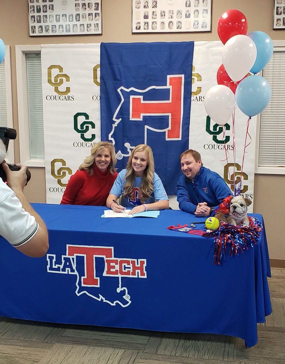 MenzinaLauren's tweet photo. so thankful for @LATechSB for this opportunity! biiiig thank you to my parents, coaches, friends, and everyone who has supported me on the journey!! commit —> signee 🥳🥳 #HBTD #EverLoyalBe https://t.co/iXFzMTQT76