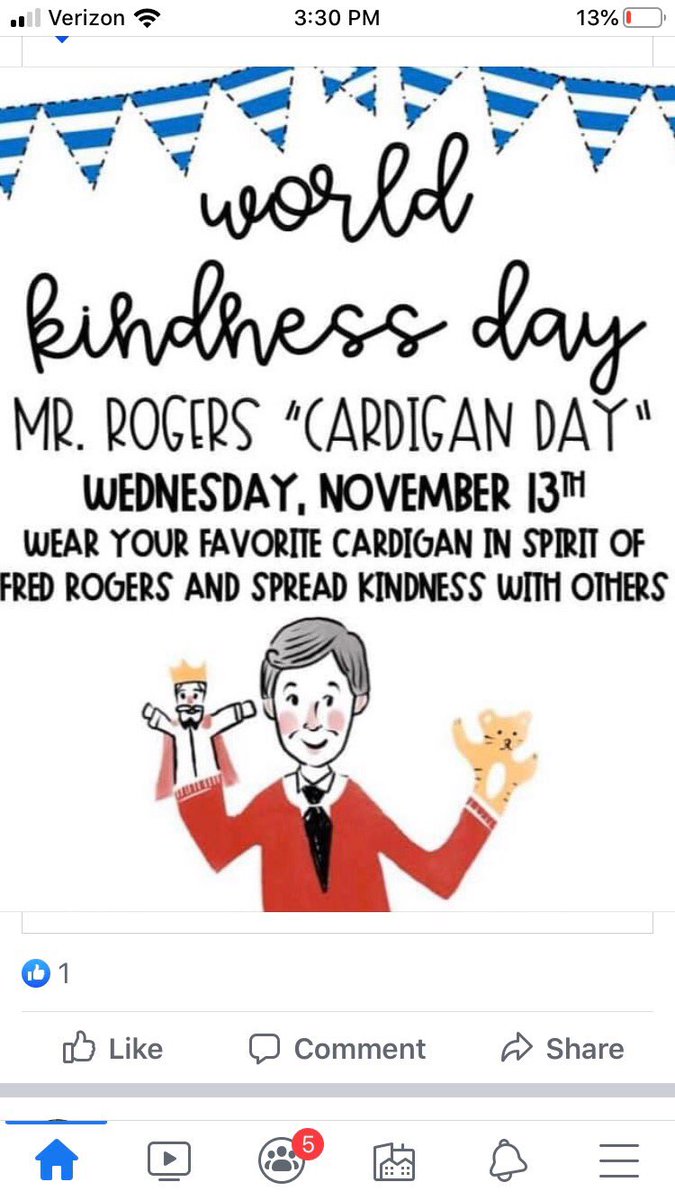 Celebrating Mr. Rogers’ World Kindness Day with our awesome staff! <a href="/mvesroars/">Mountain View ES</a> @jarcelynn <a href="/PWCSNews/">PWCS</a>