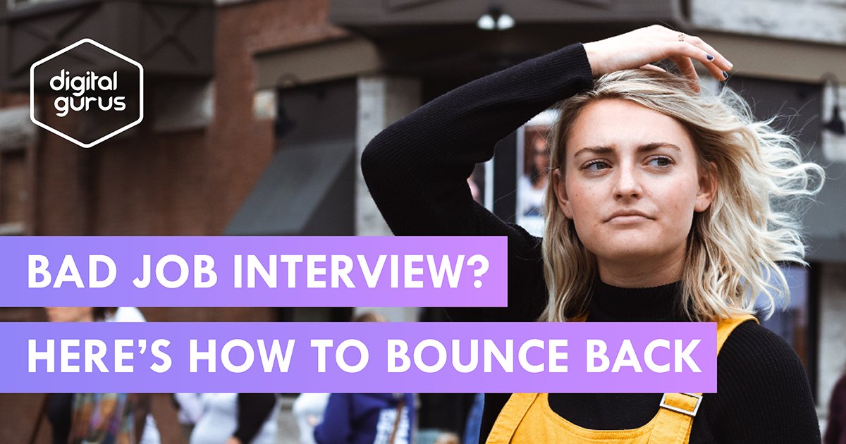 DigitalGurus's tweet photo. Bad job interview? 🤦 It happens! Follow 4 steps to bounce back: https://t.co/1C177EMYDz
#DGtips #jobinterview #interviewtips https://t.co/dB8inJpBFv