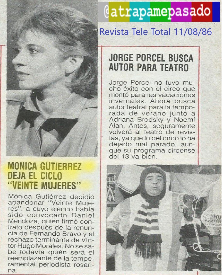 atrapamepasado's tweet photo. Gran conmoción produjo la renuncia de @monigps a @AmericaNoticias @AmericaTV. Lo cierto es que no es la primera vez que la periodista deja un ciclo importante. Así lo contaba #En1986 la extinta revista #Teletotal 👇 https://t.co/v57QdRSxWn