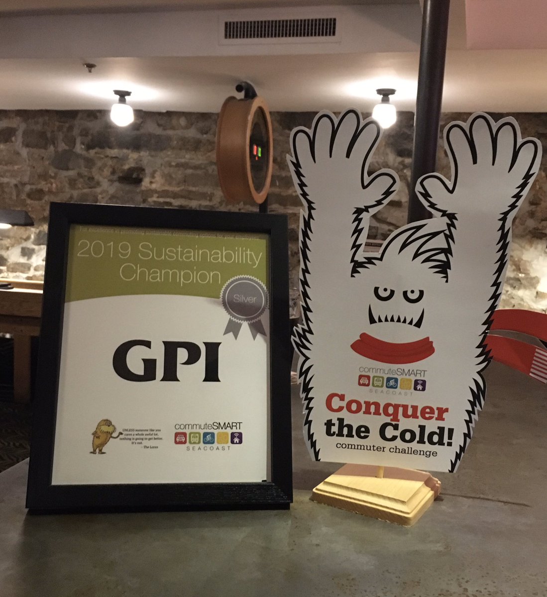 lcouillard15's tweet photo. GPI‘s Portsmouth office recognized for excellence in promoting sustainable commuting options! 
#commuteSMART #Seacoast #PracticeWhatWePreach @gpi1966 https://t.co/hl5V2IkP8u