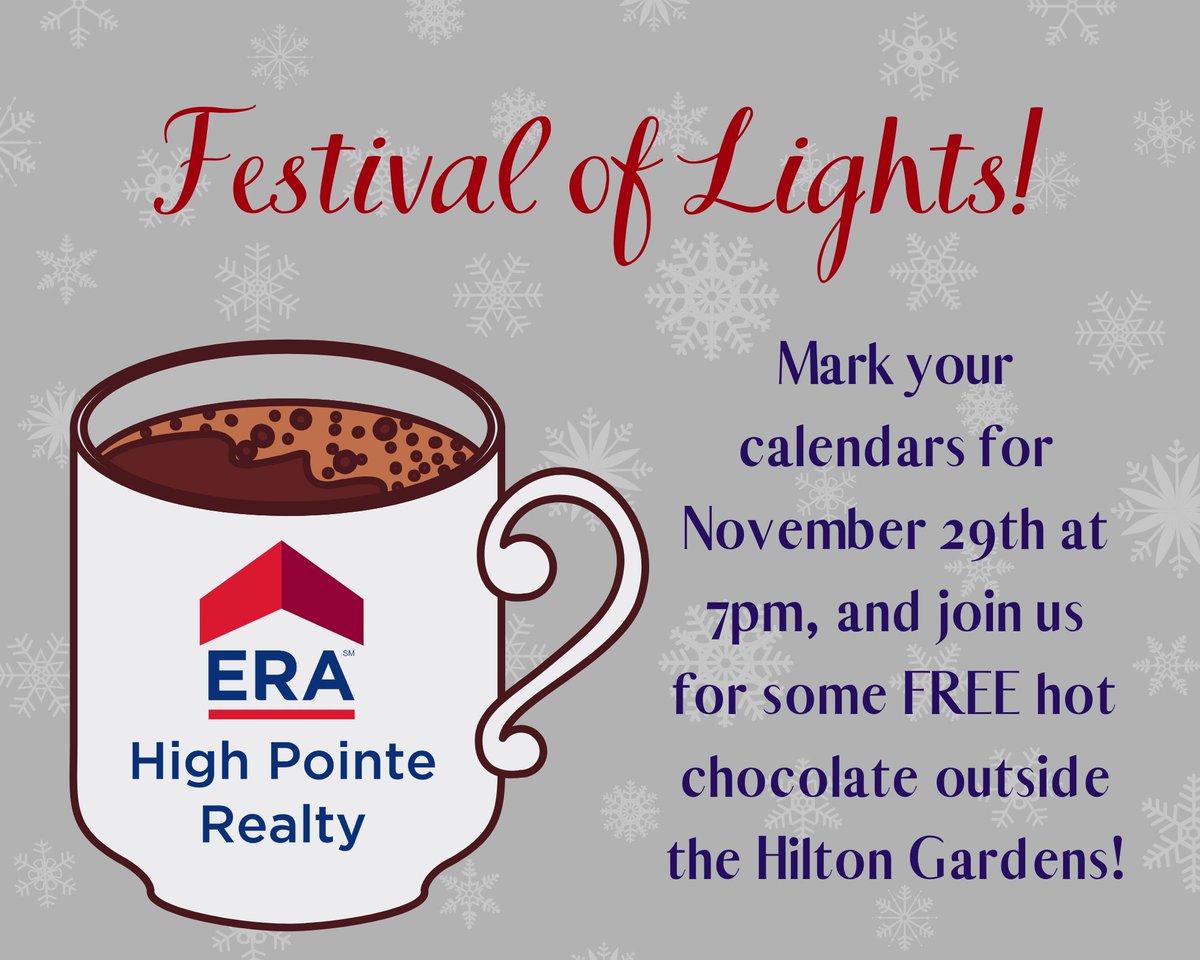 ERAManhattan's tweet photo. #festivaloflights   #hotchocolate  #erahighpointereatly   #hiltongardens https://t.co/YQ2UWnRvLl