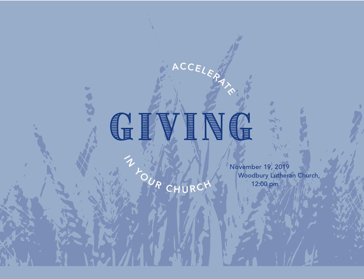 GiftPlanningLLC's tweet photo. Join us on November 19th at Woodbury Lutheran Church for Free Lunch and Learn About Accelerating Giving in Your Church! 
RSVP by emailing admin@giftplanningservices.com or visit https://t.co/8oGkdKLfI3 https://t.co/Fc3580oYyn