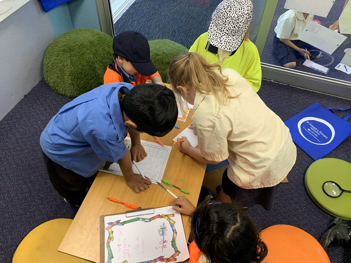 NadineMeredith's tweet image. Welcome to @stjosephskwood Kindy Post Office! We are busy writing letters to thank the firefighters. There is lots of purposeful talk as we write. I wonder how much it will cost to post our letters? @NumeracyNow @FocusonLit @abusuttil2 @trishreilly6 @Lisa_Howell3 @CatholicEdParra