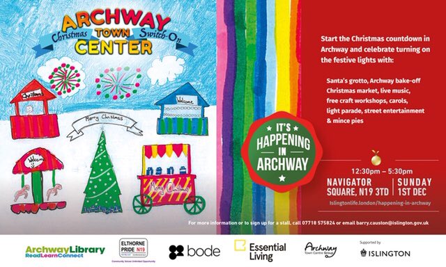 Come and see us! We will be at The Archway Winter Fair Sunday 1st December 12:30 - 5:30pm
#hollowayartlendinglibrary #archwaywinterfair #archway #islington #navigatorsquare #borrowingart #art #community #christmaslightsswitchon #archwaytowncentre