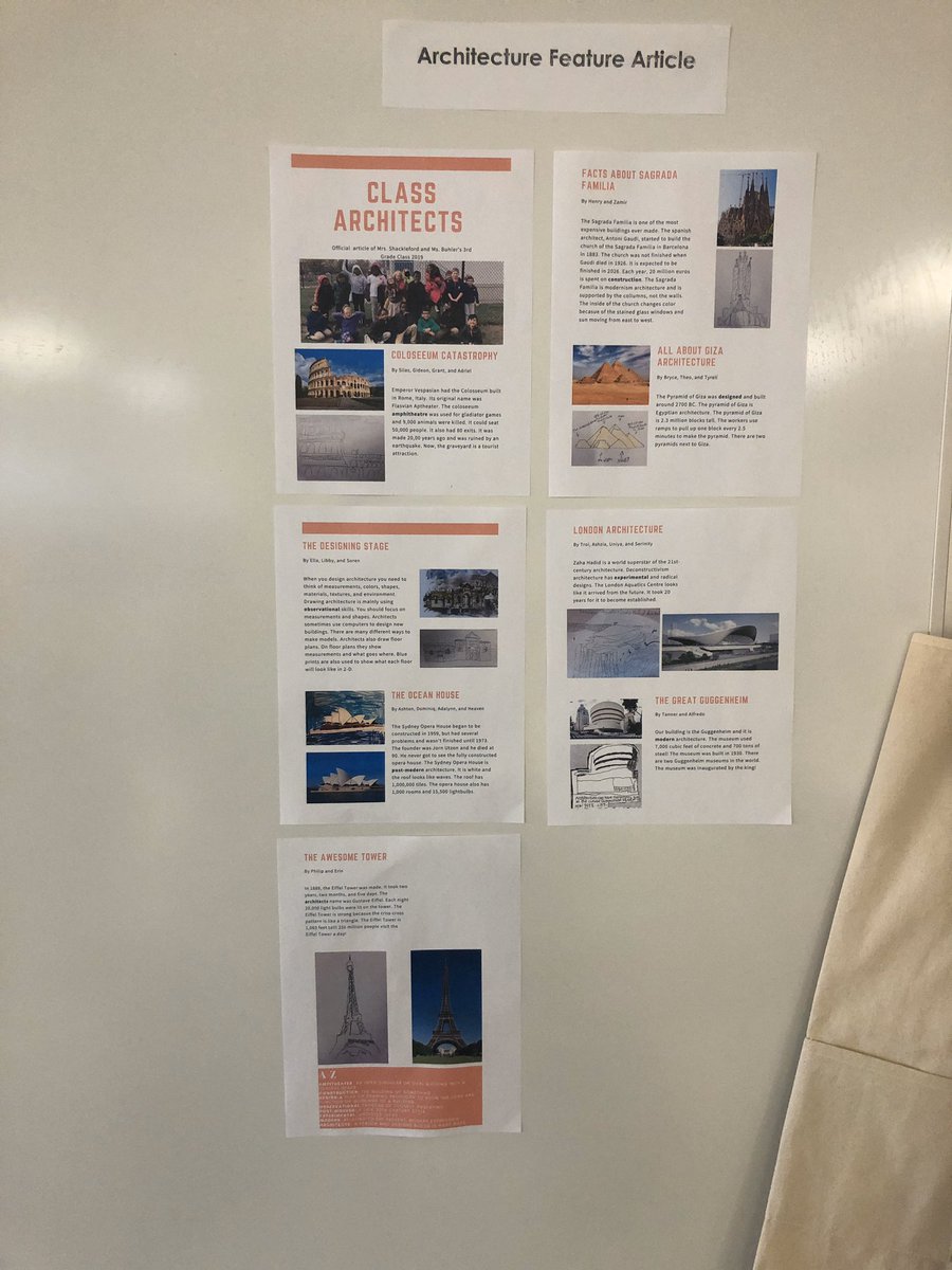 now presenting <a href="/IpsButlerLab55/">IPS Butler Lab 55</a> newest architects! Each group researched a different type of architecture, created a paragraph, and created a class feature article!! I’m so proud of how they turned out and each students design was clearly shown through their work! 🤗