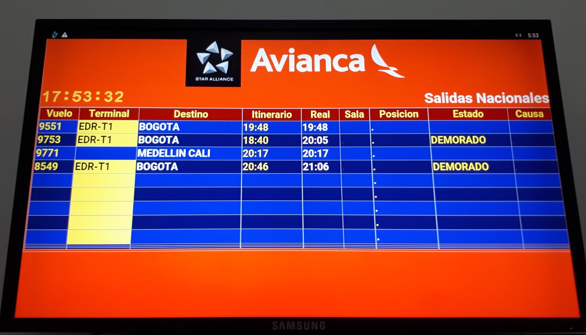 marcelinortegon's tweet photo. #nuncacumple #siemprefalla #retrasado #avianca #fail #IATA #neverontime #slippage #takeotherfligth #misserable #waiting @LATAM_CO sicumple https://t.co/gfk7gAMCYR