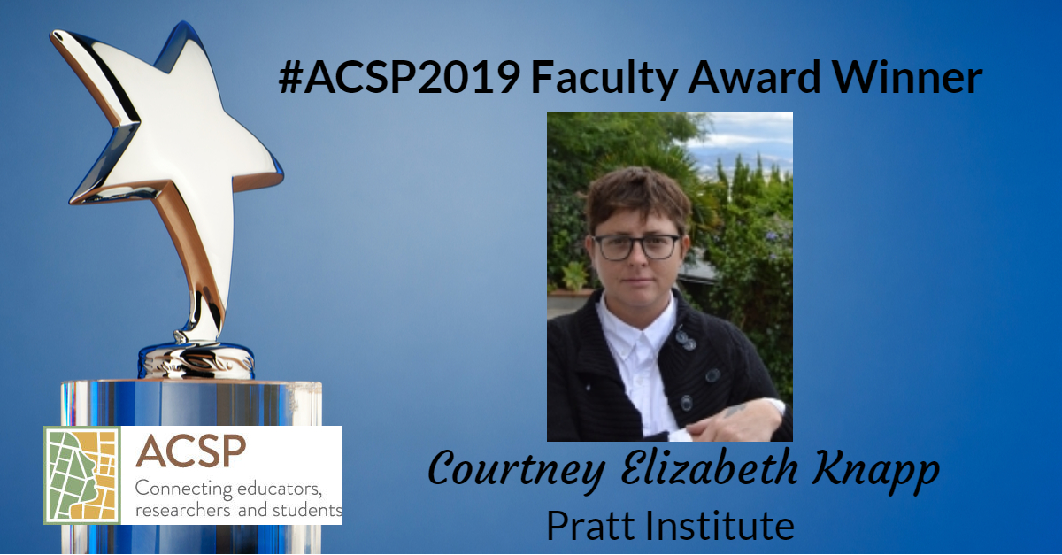 The_ACSP's tweet photo. Congratulations to Courtney Elizabeth Knapp, @PrattInstitute, on winning the #ACSP2019 Paul Davidoff Book Award for her book, "Constructing the Dynamo of Dixie." Take "A Closer Look" at Knapp and her award winning work: https://t.co/i3cFyXNdY1 https://t.co/PYCf9VRHps