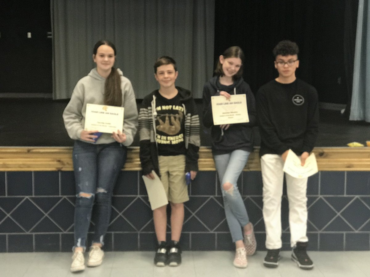 DeltonaElemAP's tweet photo. Celebrating our students of the month for September and October.  These students displayed the character trait for respectful behavior.  Way to SOAR WHMS Eagles!!  #SOARWHMS https://t.co/niGII3sNqj