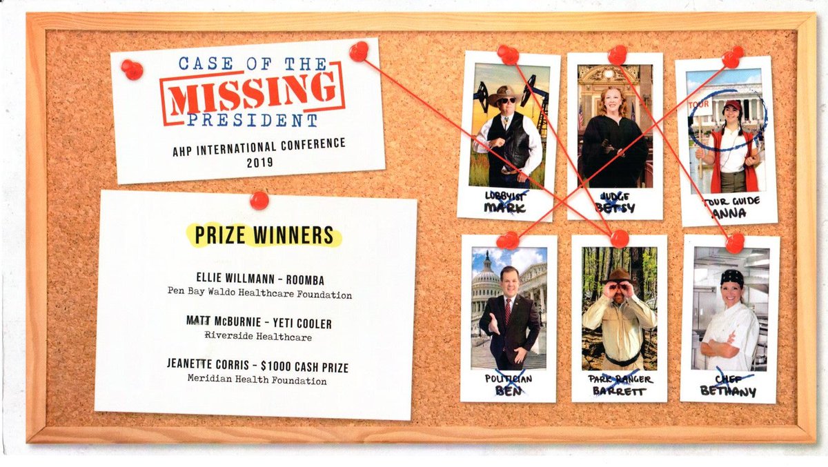 ceplanusa's tweet photo. Thanks for those who found us on MYSTERY row this year at #AHP2019! 🔍 Did you hear the verdict and celebrate with our big winners?! Thanks for stopping by to say hi and playing! @AdvmtResources @AccordantGiving @giftclarity @PDG_design @BornsGroup #ceplan #philanthropy #funinDC https://t.co/Ho18NYo7BW