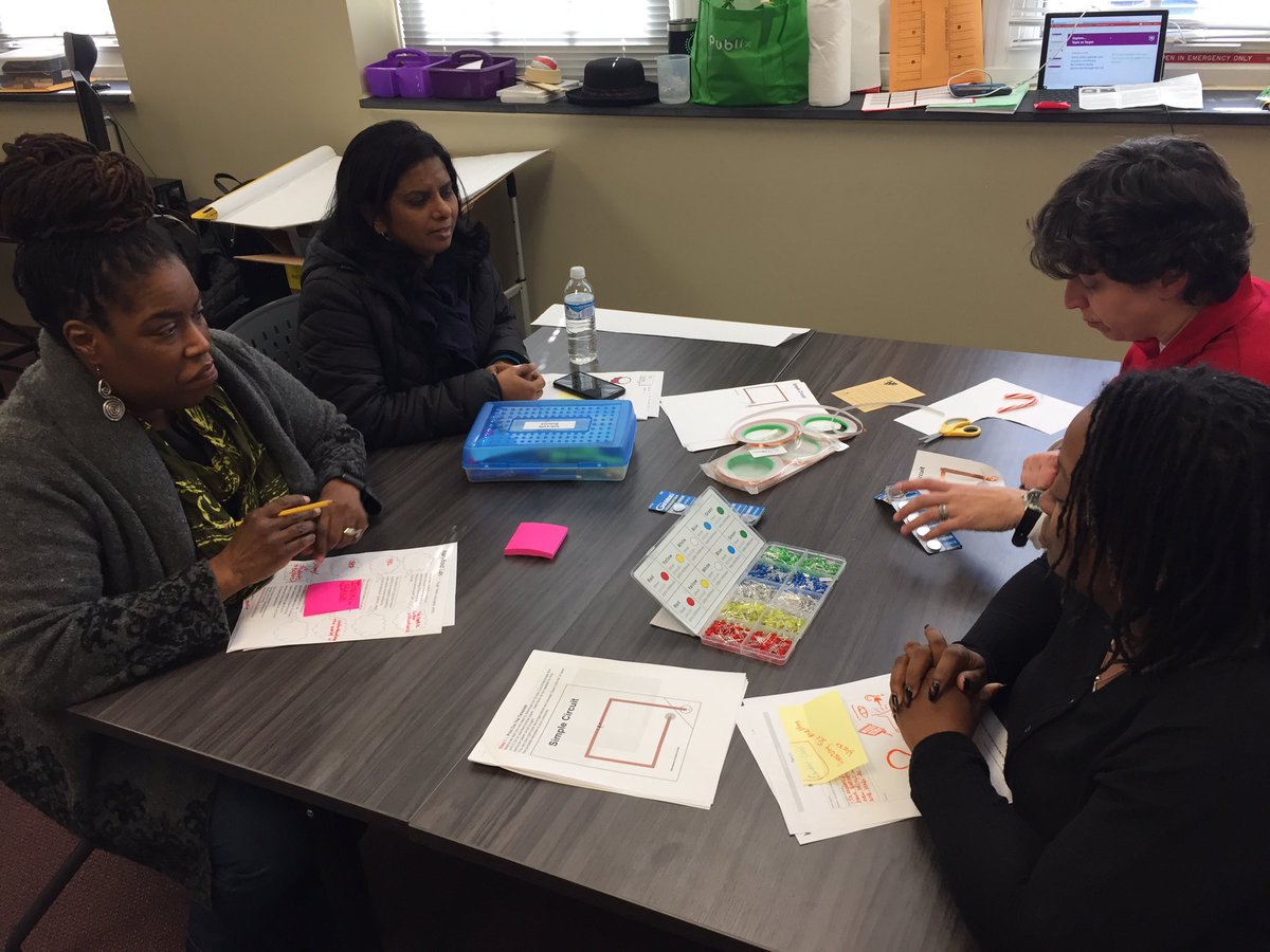 ABuchanan_Sci's tweet photo. @R1SecondaryEd science facilitators looking at labs and talking about how to make cookie cutter labs more inquiry based to facilitate student thinking like a scientist. @RichlandOne #SEPsInAction @starks100 https://t.co/mBkMyZQb23