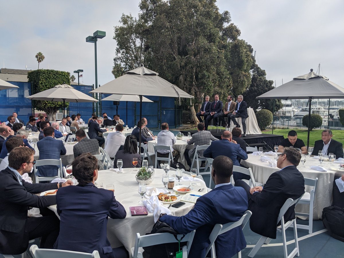 amiller_bmi's tweet photo. Lunch with a view at #Cathodes2019 as our panelists debate #lithium brine vs spodumene &amp; #nickel vs #cobalt - Great insights from @globallithium @pluenergy @NeoLithiumCorp Dorfner Anzaplan, @rhomotion @Jervois_Mining @NanoOne_NNO &amp; @benchmarkmin https://t.co/5iqZUC5tbY