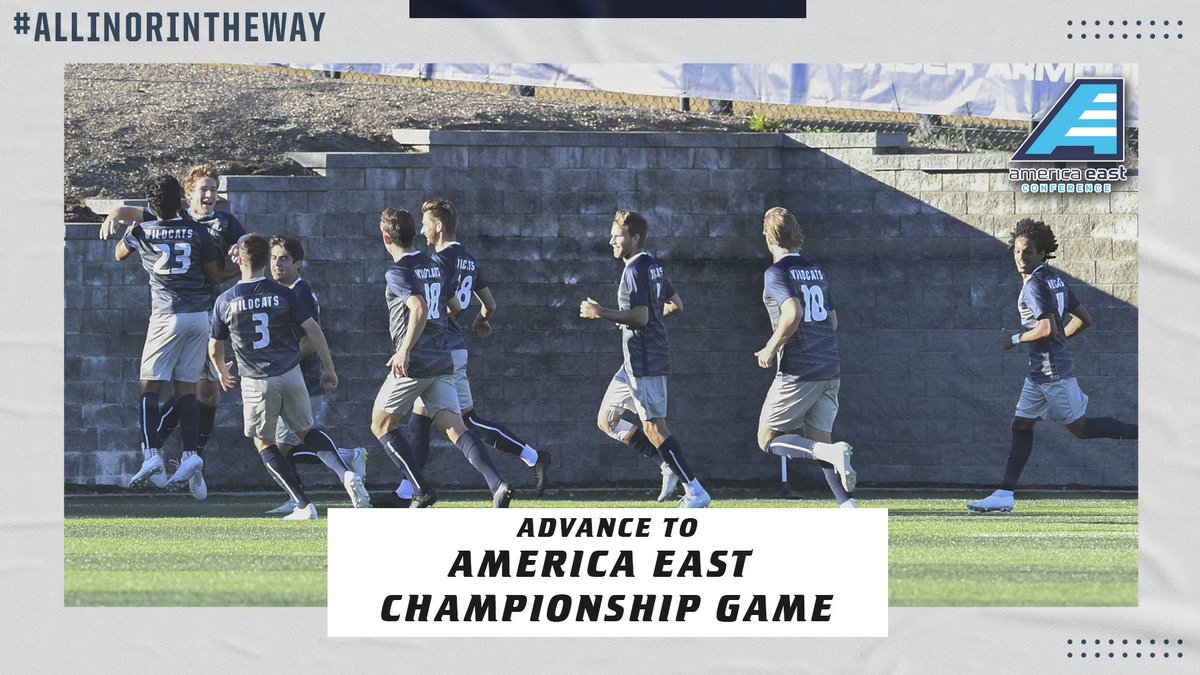 UNHMSoccer's tweet photo. The top seeded Wildcats defeat UMass Lowell, 3-0, to advance to the @AmericaEast Championship game vs. Vermont or Hartford at Wildcat Stadium on Saturday, Nov. 16 at 6 pm ! #allinorintheway #AEMSOC https://t.co/9OF15gPPpe