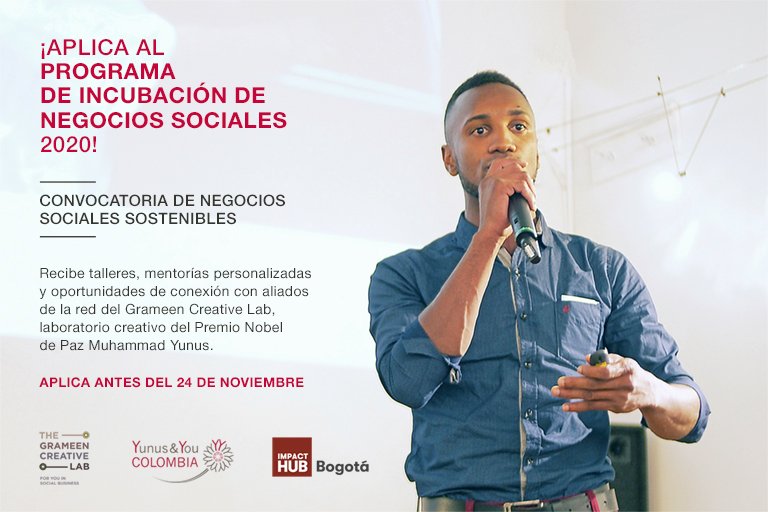 yy_colombia's tweet photo. Convocatoria abierta. ¡Aplica ya! Lanzamos las aplicaciones para nuestro Programa de Incubación de #NegociosSociales 2020. Fecha de aplicación: 24 de noviembre.
https://t.co/Pu5mLofQ4T #Convocatoria #startupcolombia #startupscolombia #incubación #incubacióncolombia @grameencl https://t.co/6KRgm1xlrp