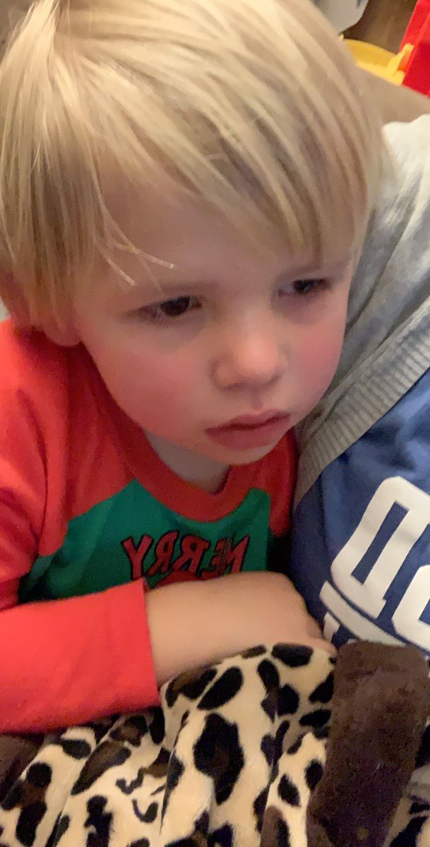 buckeyesarah1's tweet photo. Poor B’s fever is back! 
All the mommy snuggles❤️ https://t.co/tkjDPVRwIw