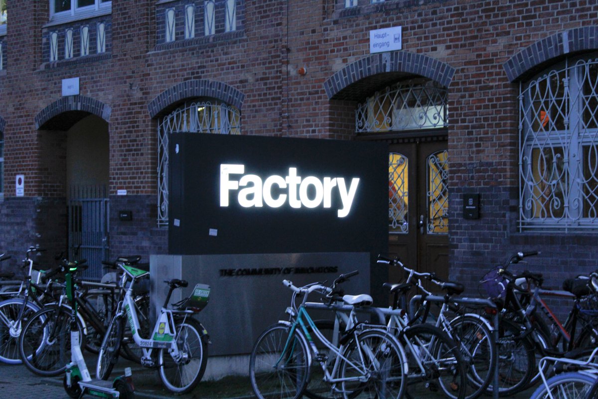 choosedelaware's tweet photo. Wilmington, Delaware is a #fintech hub, and DPP team members were spreading the word this past week to globally-minded entrepreneurs, including those at Germany's innovative @FactoryBerlin, one of the world's most unique co-working spaces. #ChooseDelaware #DEinDE https://t.co/VuUlMEVp9m