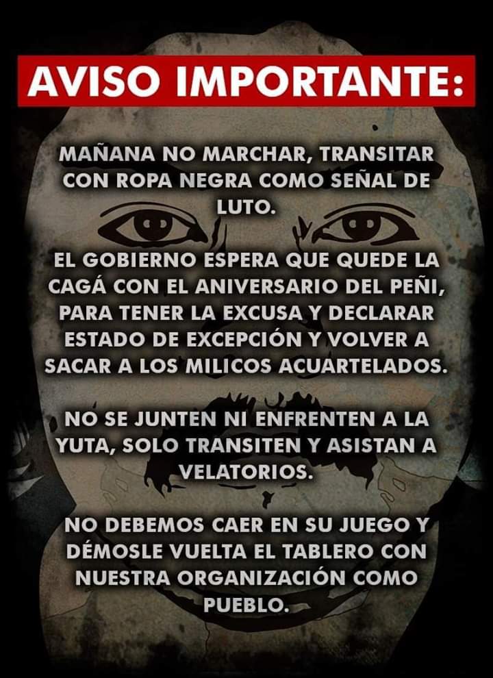 H3ctor23605360's tweet photo. #noestamosenguerra #ChileDespertoً https://t.co/yqD7PMNsRd