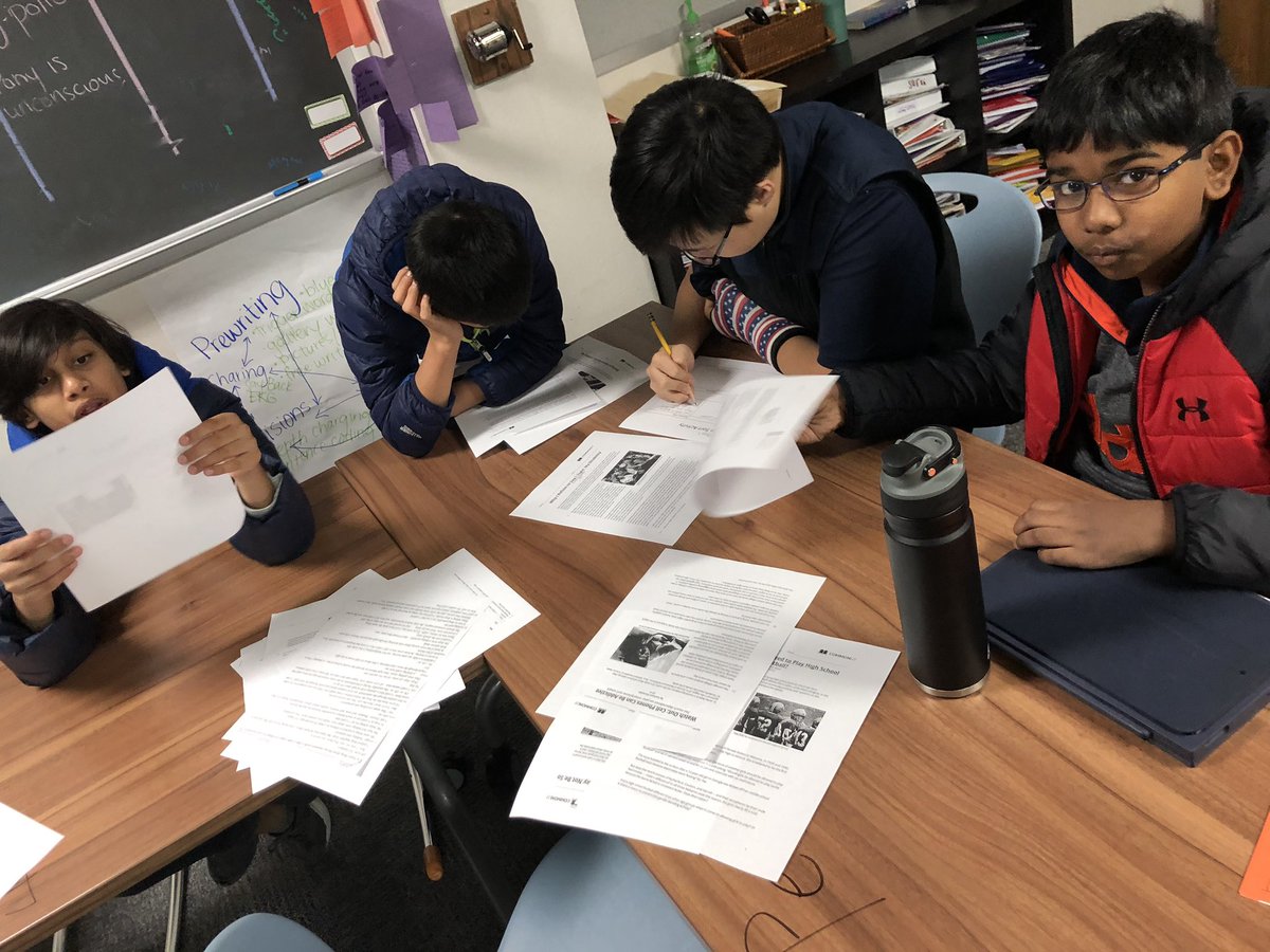 Creative Writers sorted model texts into their correct genres: narrative, expository, or persuasive? Then we took a closer look at what details make a genre! #villagenorth #todayincreativewriting