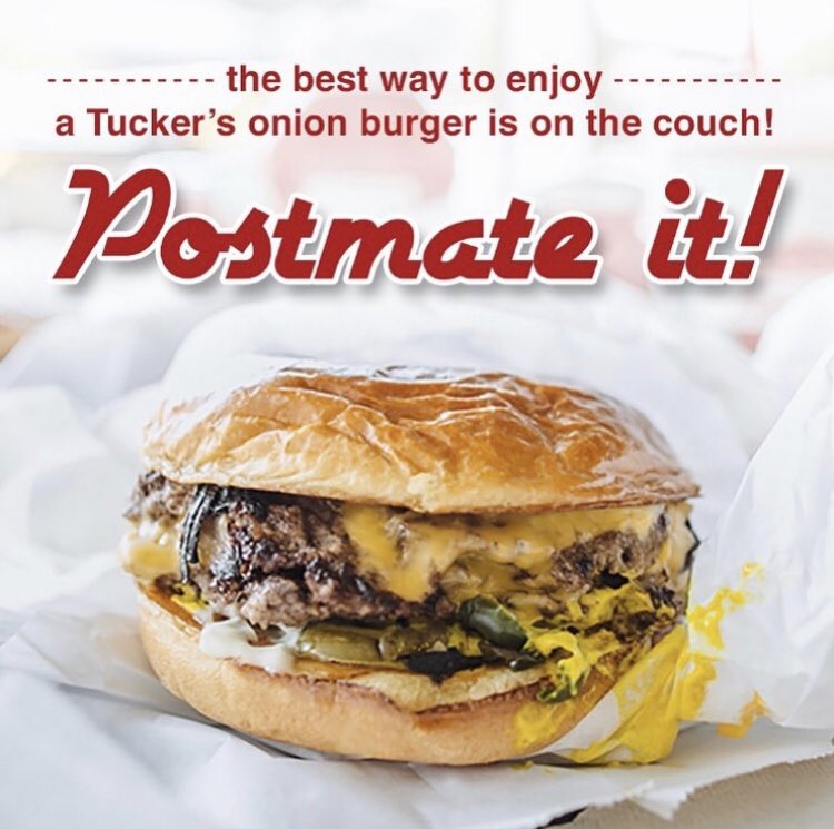 TuckersOnionOK's tweet photo. ๐ Teamwork makes the dream work!! ๐ You order it ๐ฒ We prepare it ๐๐๐ฅคPostmates delivers it๐ ๐ Get the app and place your order TODAY!! ๐โค๏ธ #EatLocal #Tuckers #Postmates #OKC #Norman #Burgers #Fries #Milkshakes #Clucker #Impossible #PostmateIt #GetTheApp #GetItAll https://t.co/8D7OsRvQl8