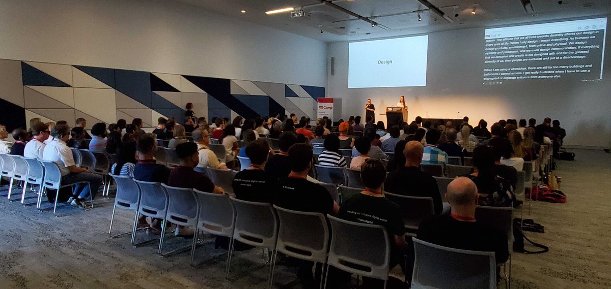 A11y Bytes (@a11ybytes) on Twitter photo A11y Camp conference has begun today! An absolutely amazing lineup of speakers sharing their insights and experiences on all things accessibility. This morning we have had two brilliant keynotes from Angel Dixon and <a href="/zanty17/">Santiago Velasquez</a>, with more to come over the next two days. #A11yCamp A11y Camp conference has begun today! An absolutely amazing lineup of speakers sharing their insights and experiences on all things accessibility. This morning we have had two brilliant keynotes from Angel Dixon and <a href="/zanty17/">Santiago Velasquez</a>, with more to come over the next two days. #A11yCamp