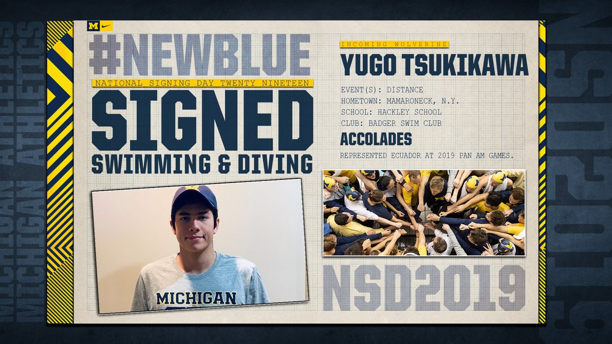 umichswimdive's tweet photo. The #MichiganDistance group gets a little bigger and a little better.
Welcome to Michigan, Yugo!
#GoBlue #NewBlue https://t.co/NtFg3HDdyH